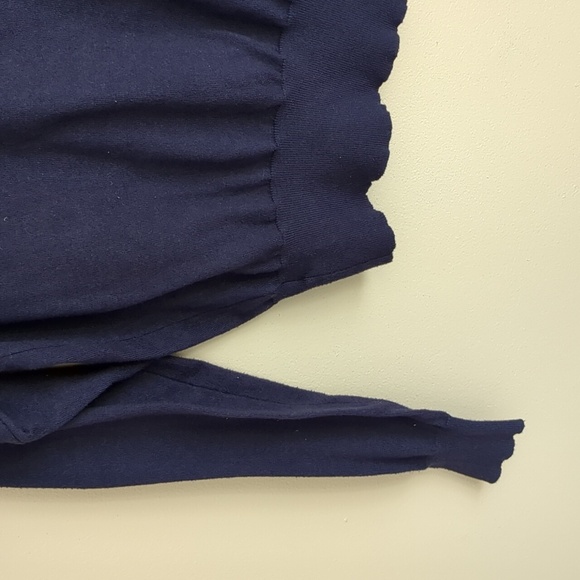 Medium Dazy Button Front Cardigan Sweater Solid Dark Blue - Picture 10 of 14